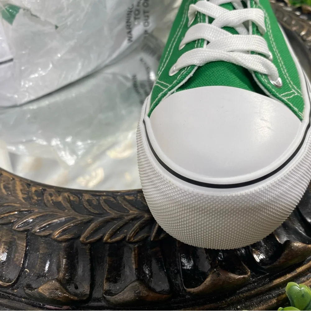 Green High-Top Platform Sneakers